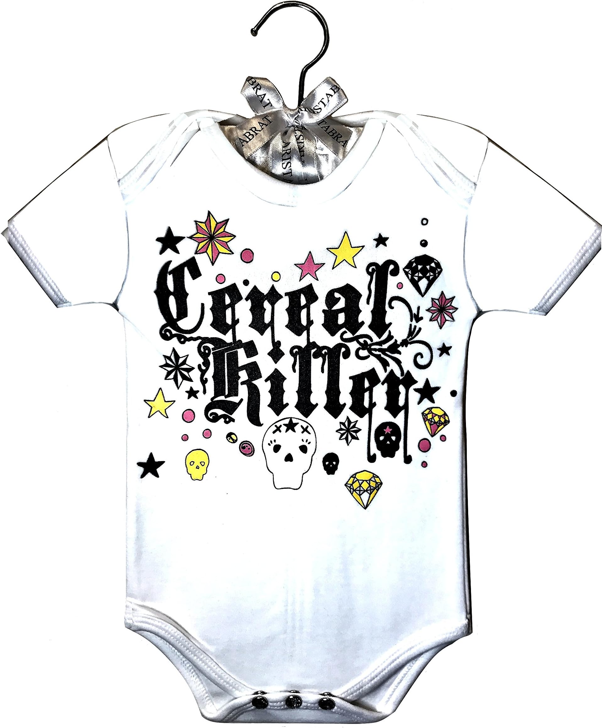 Aristabrat Cereal Killer Designer Onesie, Size 3-6 Months, Favorite of Hollywood Celebrities, Inventory Clearance Sale!