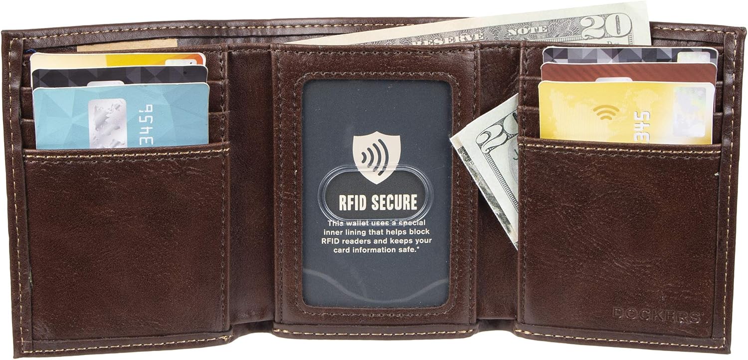 Dockers Men's Compact Trifold Wallet One Size Tan Jack