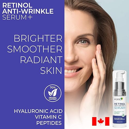 Miniatura 4 de RENEW ACTIVES Suero facial de retinol con ácido hialurónico y vitamina C – Fórmula hidratante y nutritiva para piel joven – Reduce líneas finas y