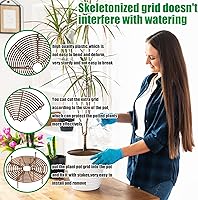 Vista 6 de 4 Piezas Rejilla para Macetas, 20.5 Pulgadas 11.8 Pulgadas Cubiertas Protectoras de Suelo Rejilla para Macetas de Flores Cortable, Tope