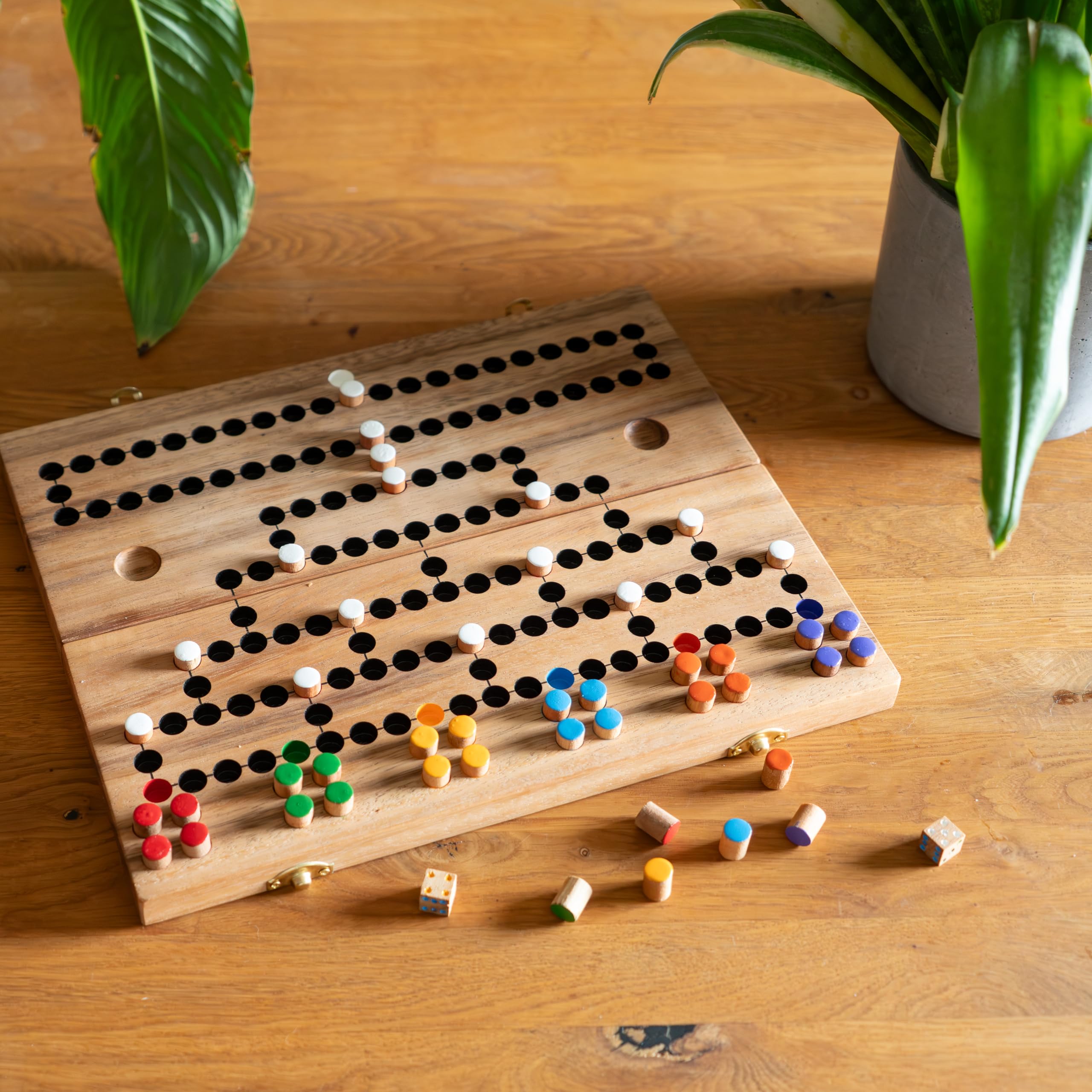 LOGOPLAY Blocus pour 2 à 6 joueurs avec fermeture en métal - Plateau de jeu 26 x 33 cm pliable