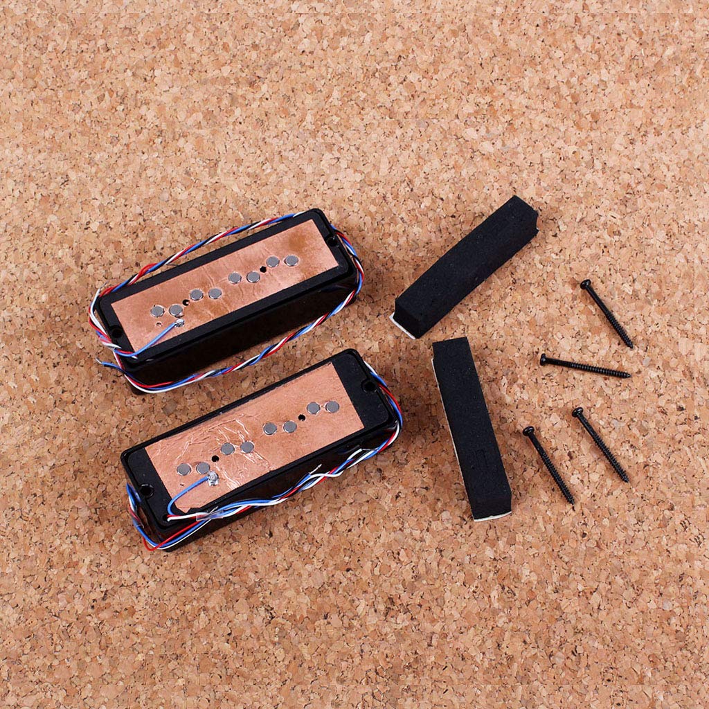 Alnicov Pickup per basso Set di pickup Humbucker a doppio strato con saponetta per parti di basso a 5 corde