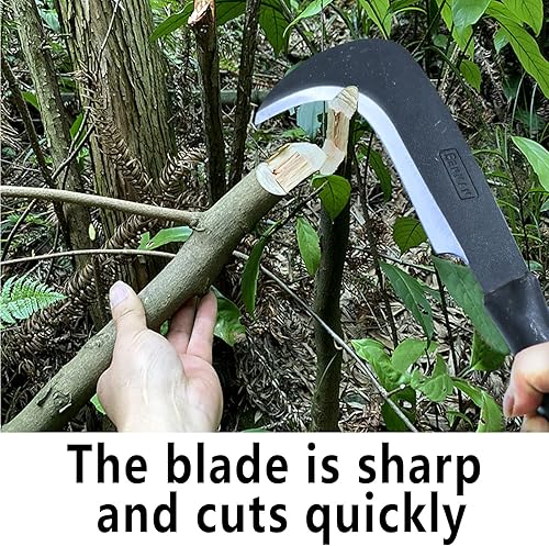 Miniatura 5 de Kana Hoe 217 Herramienta de jardín japonesa - Azada de mano/hoz es perfecta para deshierbar y cultivar. El borde de la hoja es muy afilado.