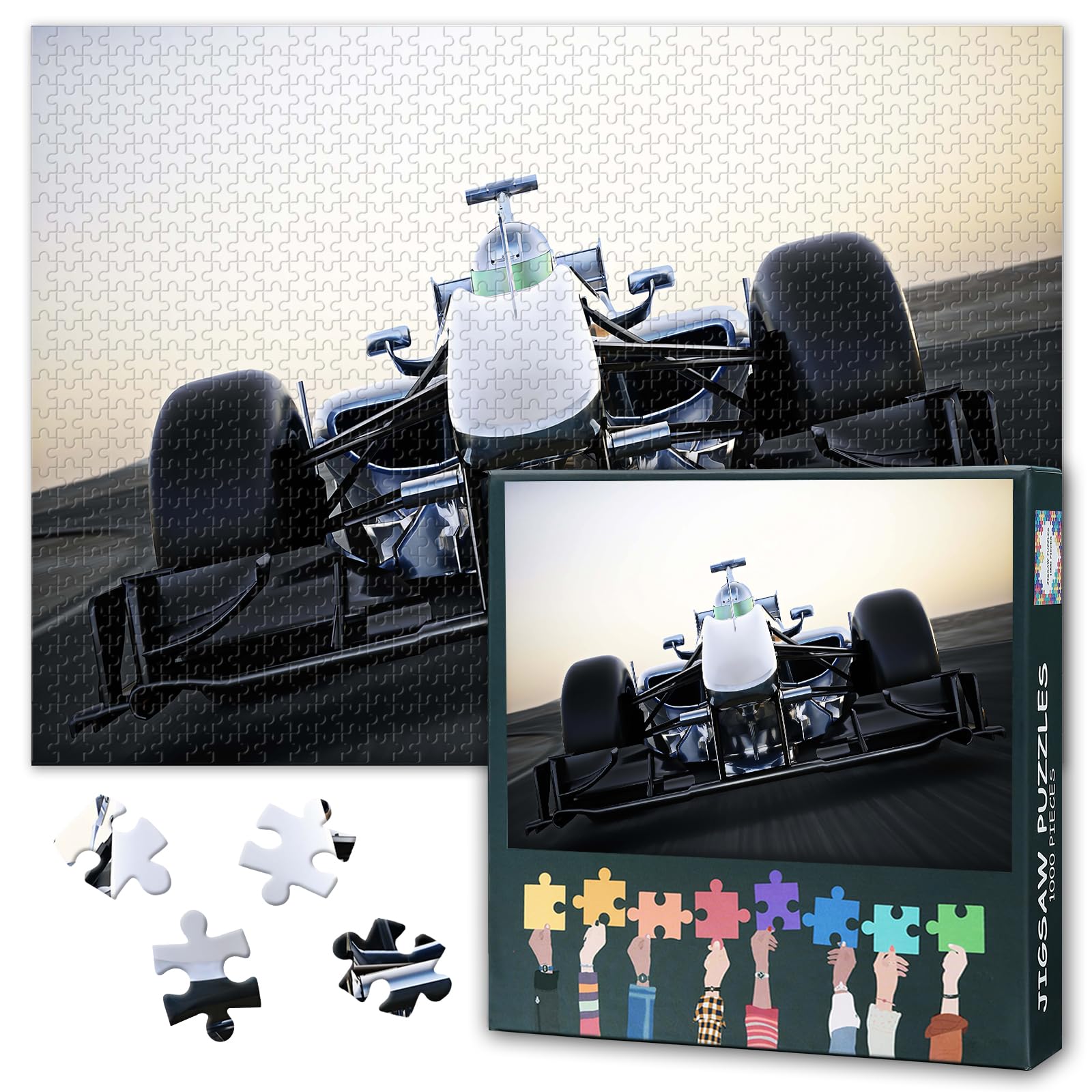 1000 Piece Puzzle for Adults, Super Car Jigsaw Puzzles, Racing Car Adult Puzzles 1000 Pieces, Challenging Puzzle for Family Educational Games 27.5x19.7 Inch (Hypercar Series)