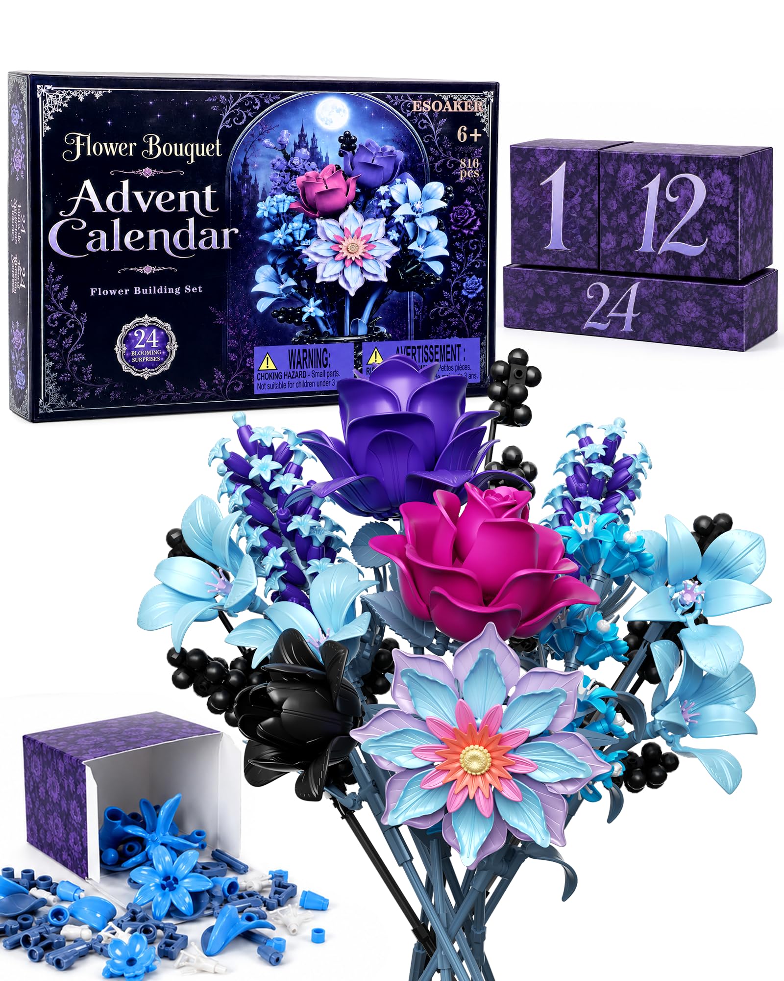 FLower Bouquet Advent Calendar 2026 Gothic Room Decor for Women Adults