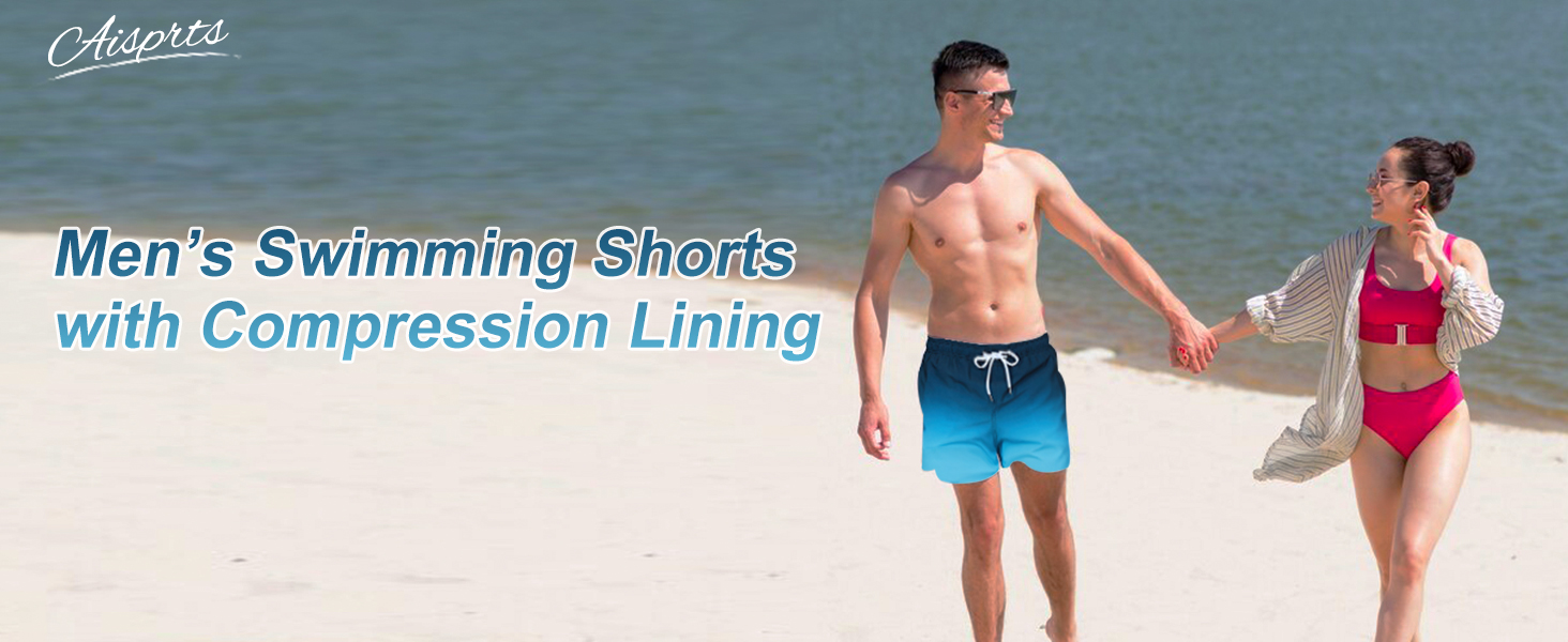 Costume Da Bagno Uomo Ad Asciugatura Rapida - Pantaloncino Spiaggia Con Fodera A Compressione E Stampa 3D - Taglie S-3XL, Vita Regolabile