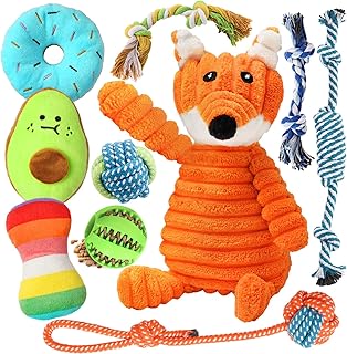 10 Pack Luxury Puppy Toys for Teething Small Dogs,Squeaky Pl
