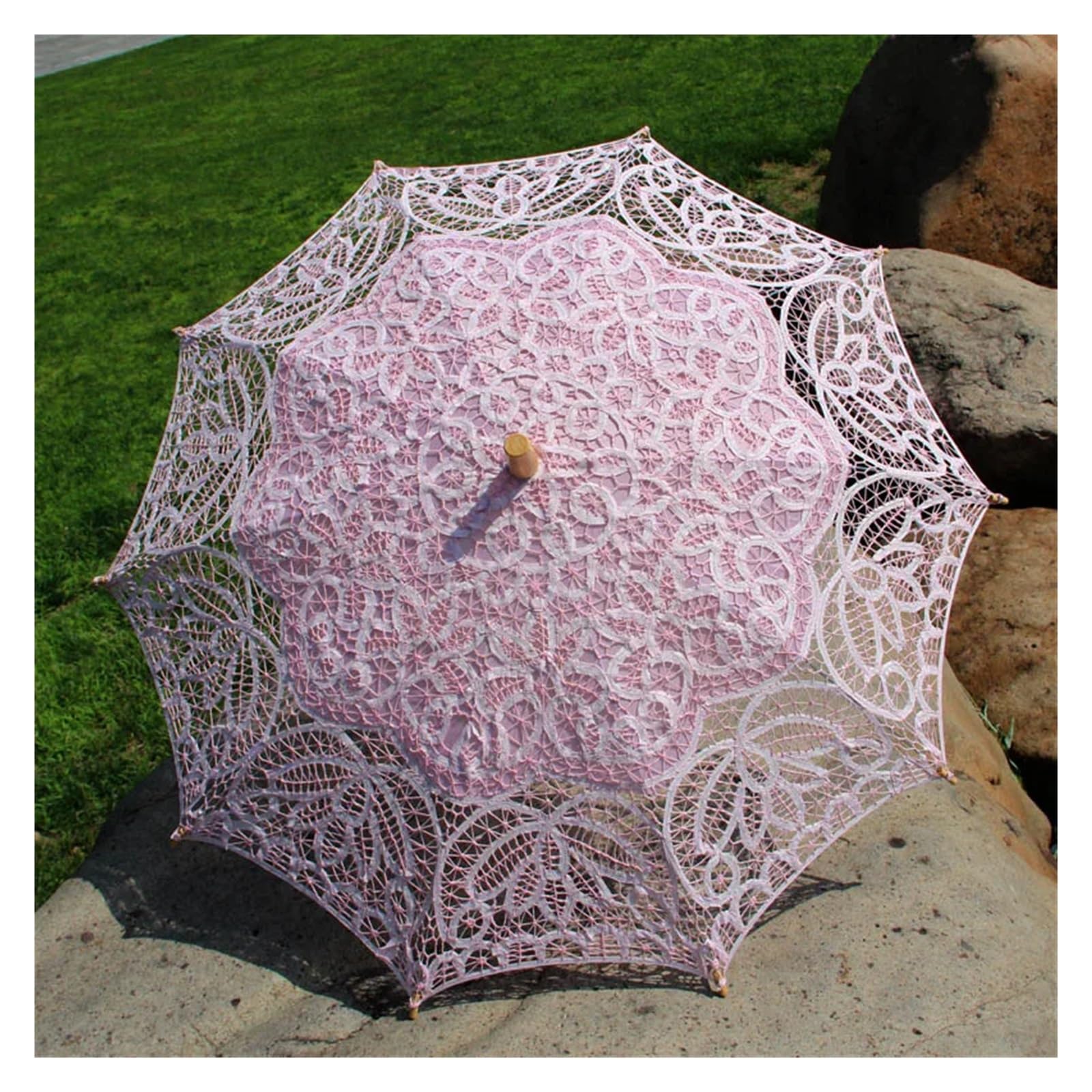 ombrello da sposa in pizzo, ombrellino a mano, Ombrello da sposa in pizzo multicolore