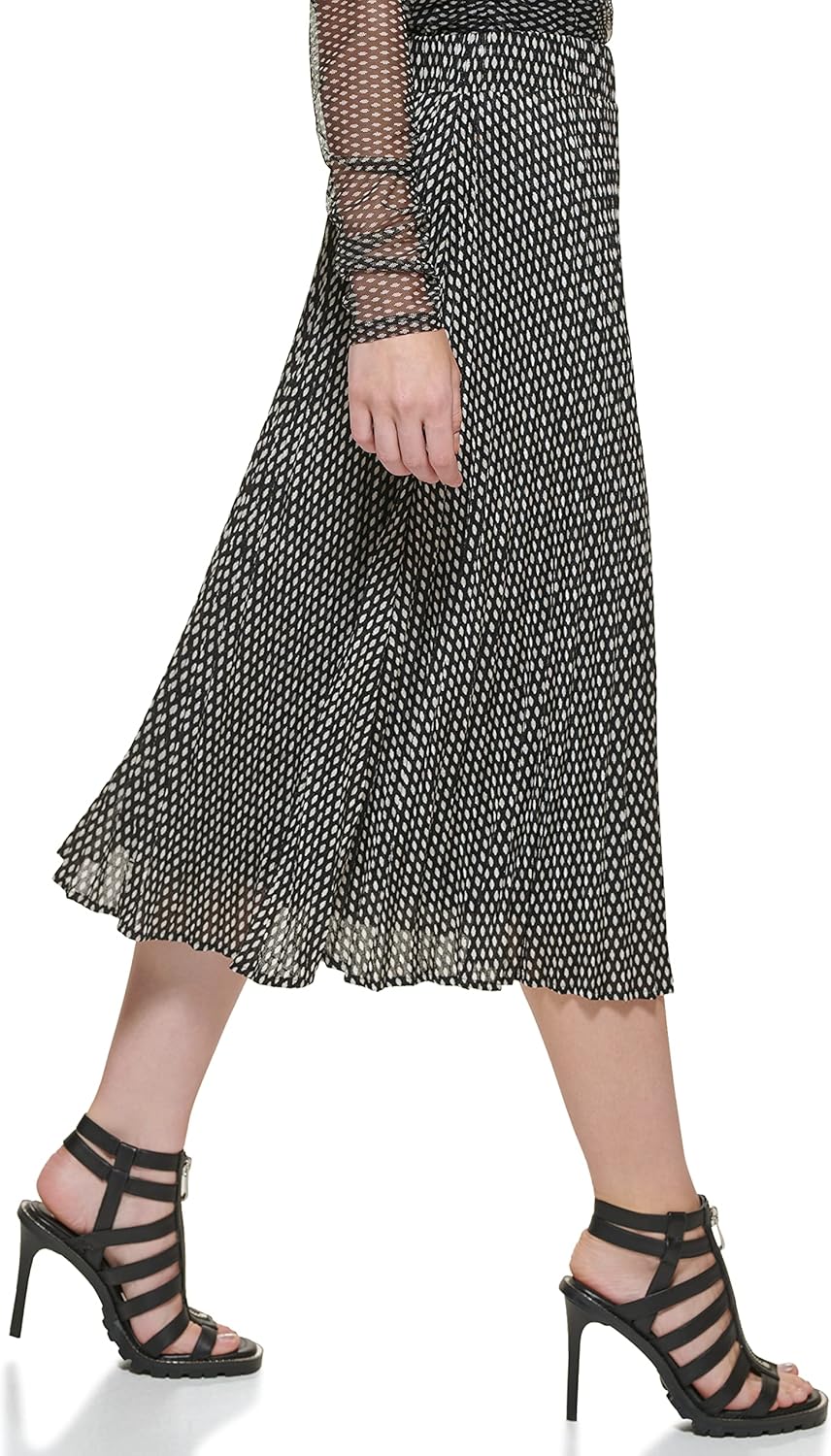 DKNY Womens Logo Waistband Easy Printed Sportswear Skirt - Image 3