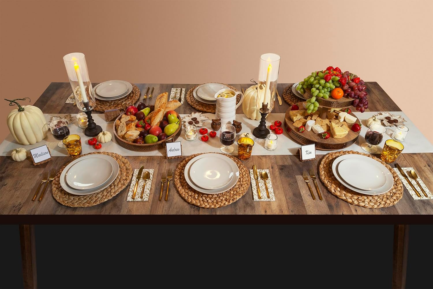 American Homestead Paper Table Runner Roll - 78 ft. Disposable Linen-Like Table Cover Roll - 20 Perforated Table Runners (16" x 48") for Parties, Weddings, and Events - Light Brown