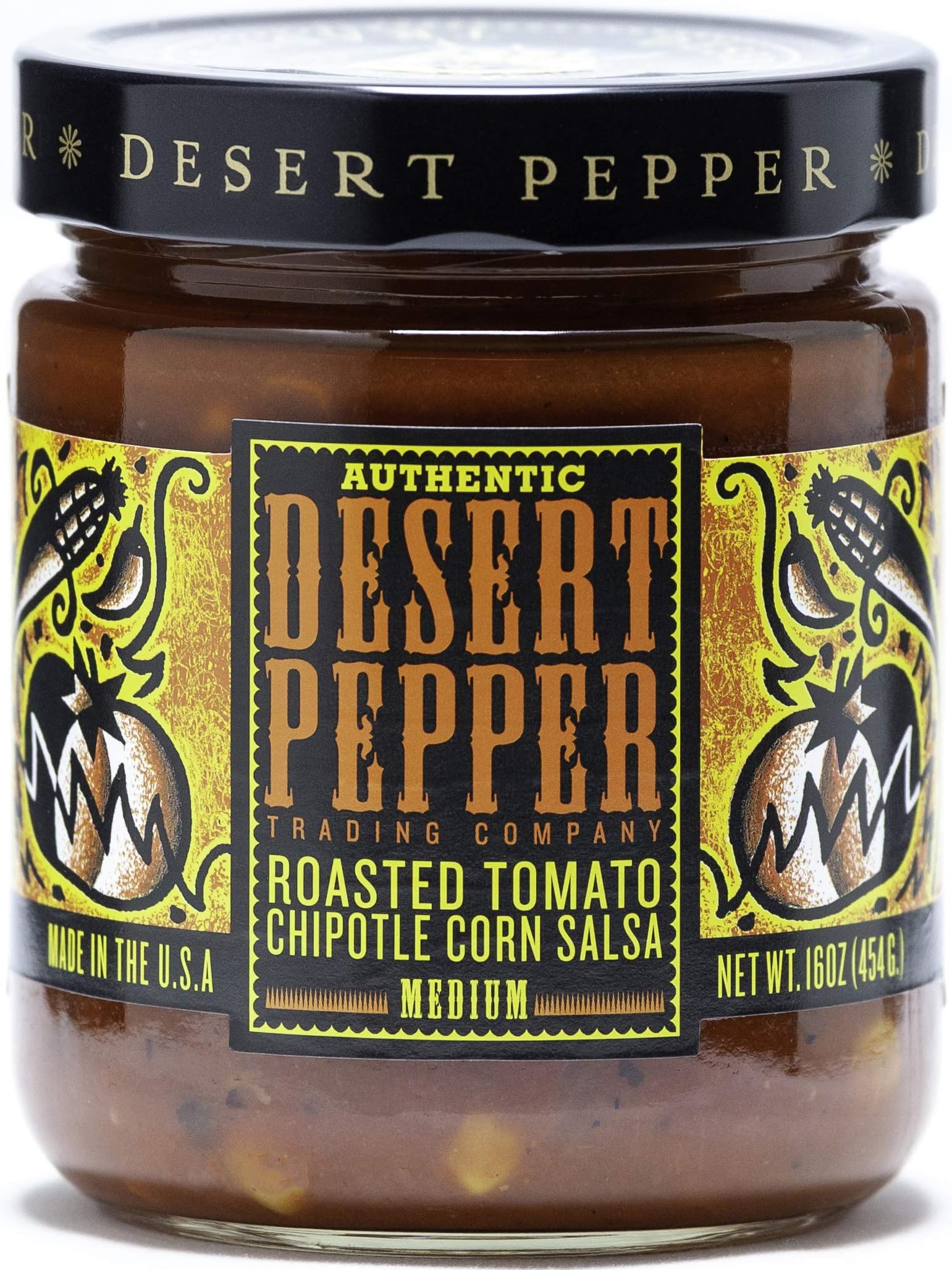 Desert Pepper Roasted Tomato Chipotle Corn Salsa, Medium, 16-Ounce