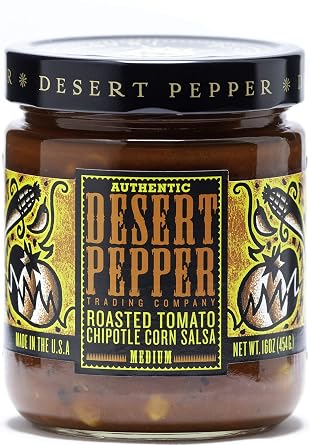 Desert Pepper Roasted Tomato Chipotle Corn Salsa, Medium, 16-Ounce