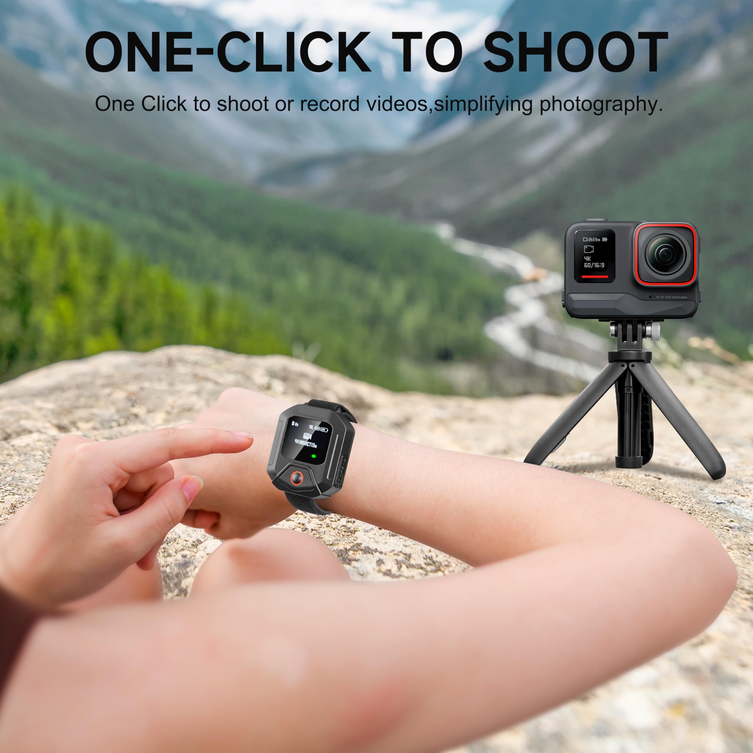 Control remoto GPS pour Insta360 X5 / X4 / X4 Air X3 / Go 3S / ACE Pro 2 / ACE Pro/One X2 Cámaras Accesorios de acción inteligentes de Rango 25M