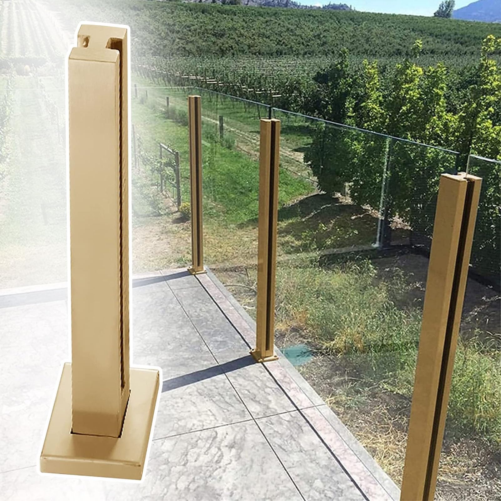 Poste de barandilla de Vidrio elegante para renovar tu balcón
