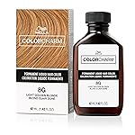 COLORCHARM Permanent Liquid Hair Color for Gray Coverage| 8G Light Gold Blonde| 1.4 Fl Oz