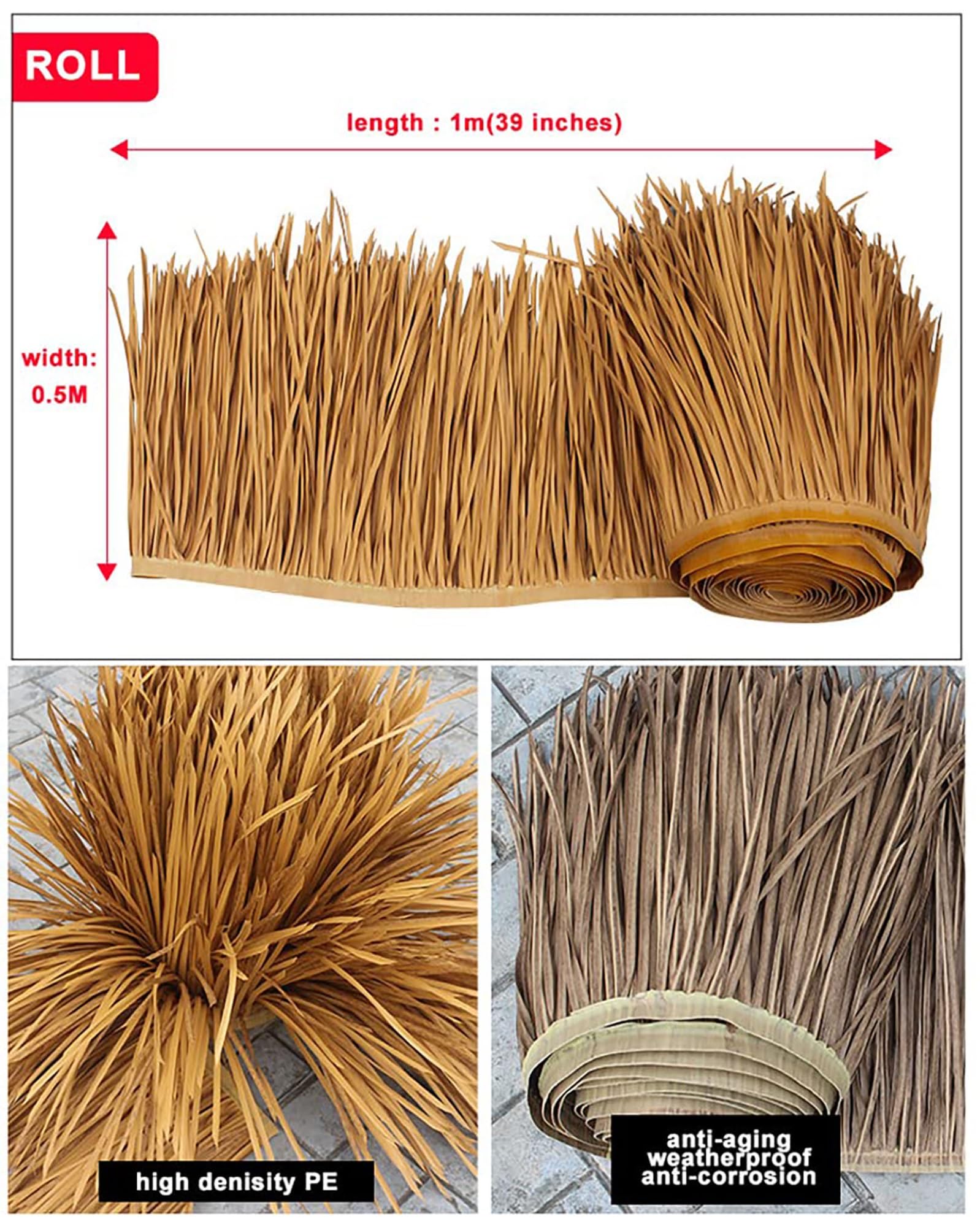 Te sztuczne rolki dachowe ze strzechą do Tiki Bar Hut Garden Patio Decor