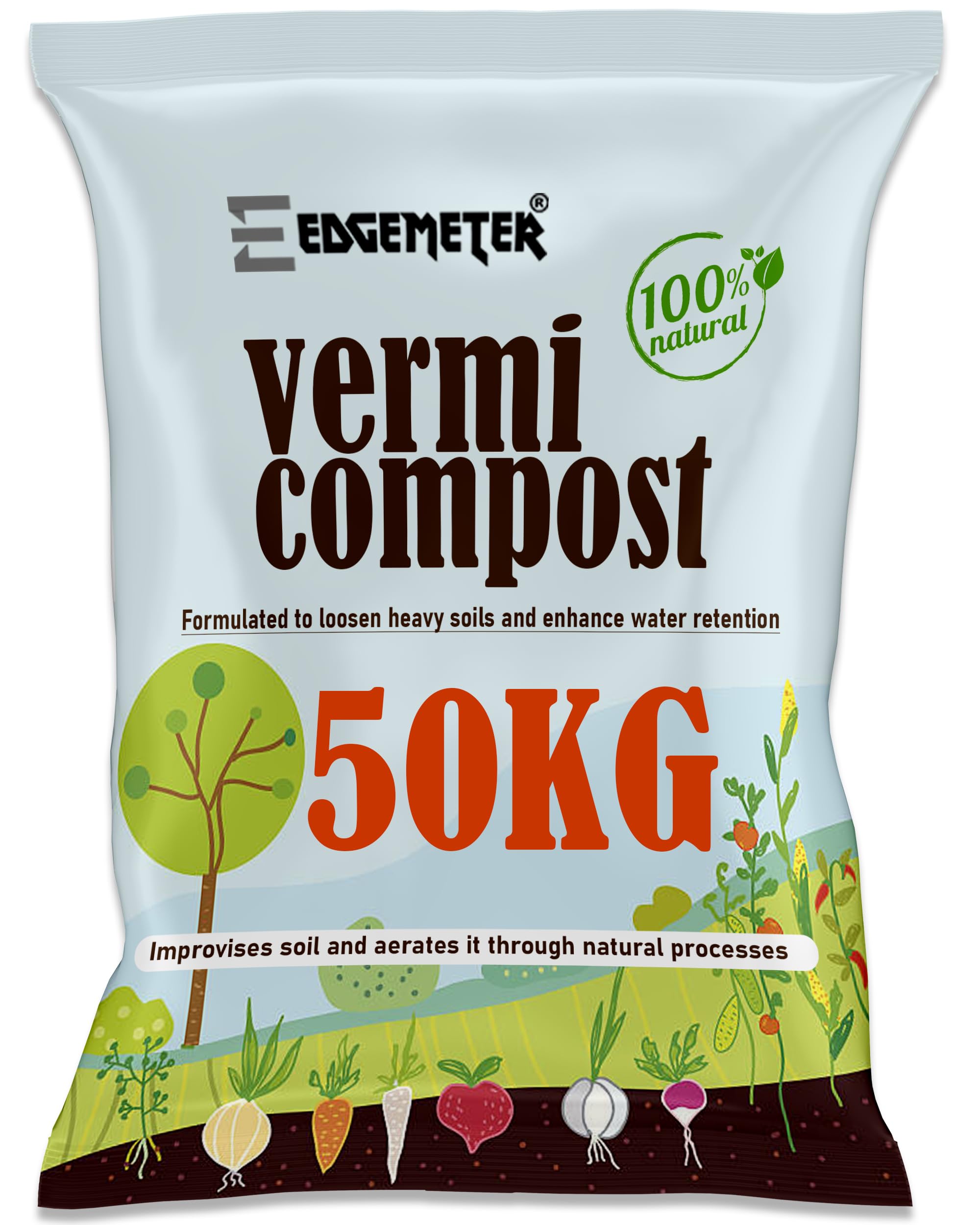 EDGEMETER Vermicompost for Plants 50kg | Manure for Home Gardening | Organic Fertilizer for Plants Home Garden | Vermi Compost for Plants (B0D9H4N9MJ) Amazon Price History, Amazon Price Tracker