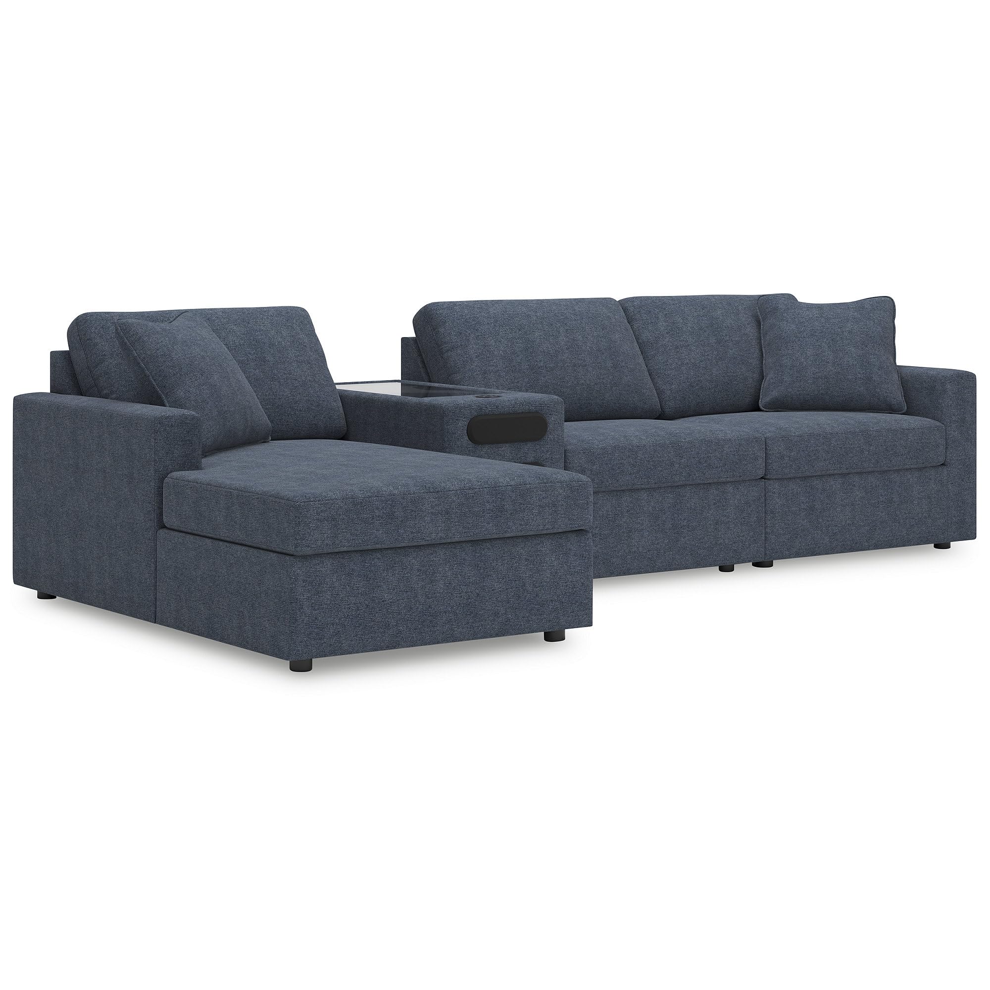 Signature Design by Ashley Modular 4-Piece Sectional with Chaise, Ink
