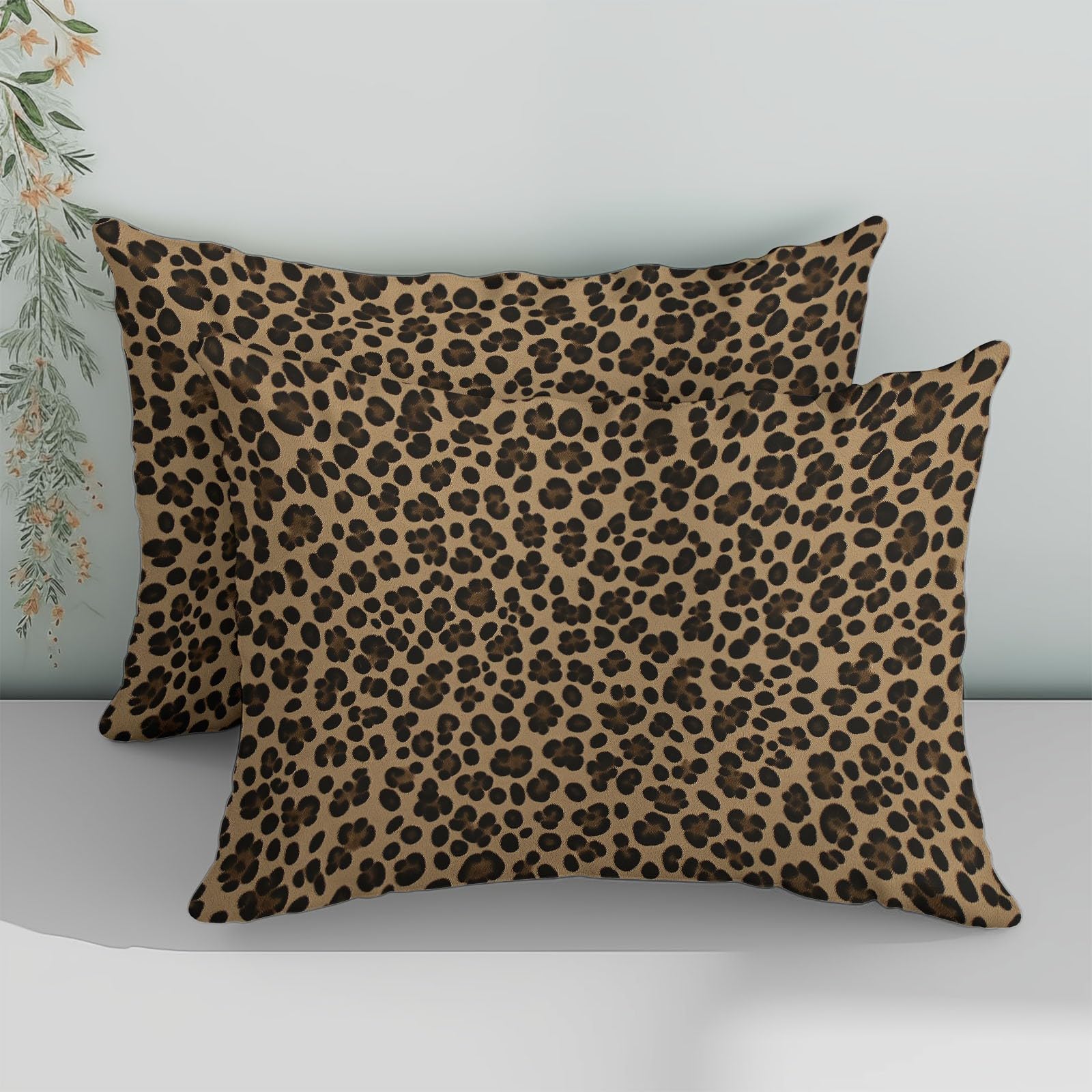 CozyRest Juego de Fundas Nórdicas Suave 3 Piezas para Cama 90 - Leopardo Guepardo Marrón Patrón Funda Edredón Poliéster Algodón 150 x 200 cm + 2 Funda de Almohada 50x75, Patrón Moderna de Estampado