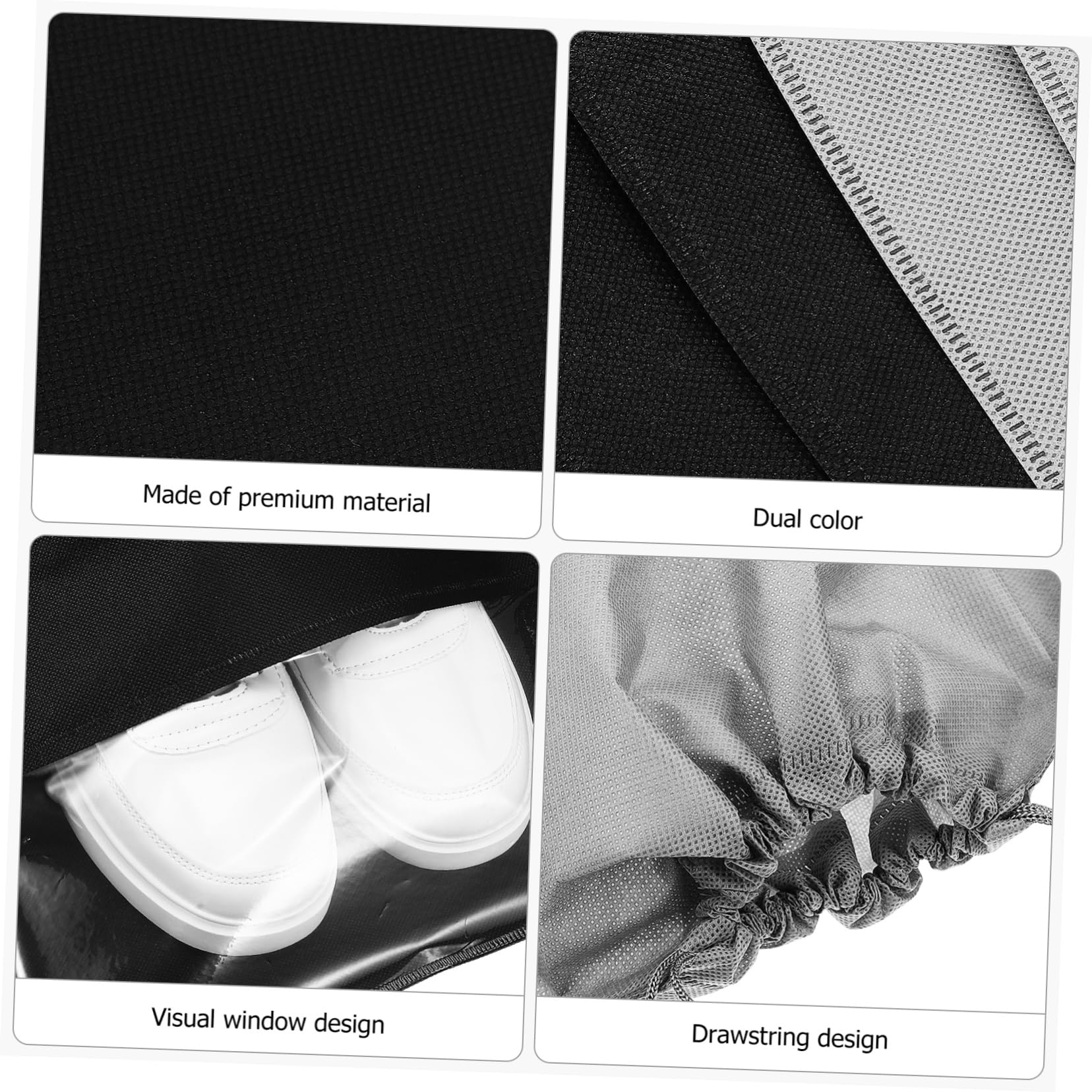 LIFKOME 20 Sacchetti Per Scarpe Con Coulisse Compatti E Riutilizzabili Per Viaggi Con Finestra Per Una Facile Identificazione Per Uomini Donne E Scarpe