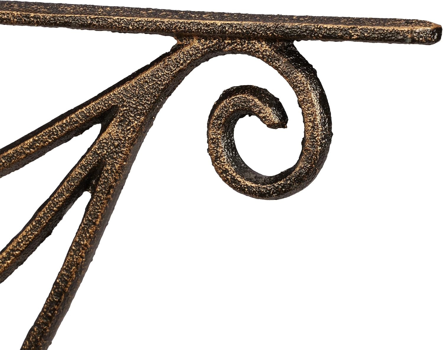 Relaxdays 2X Shelf Brackets, Rack Support, Cast Iron, Vintage Look, HWD: 23.5 x 4 x 18 cm, Angle for Shelves Bronze