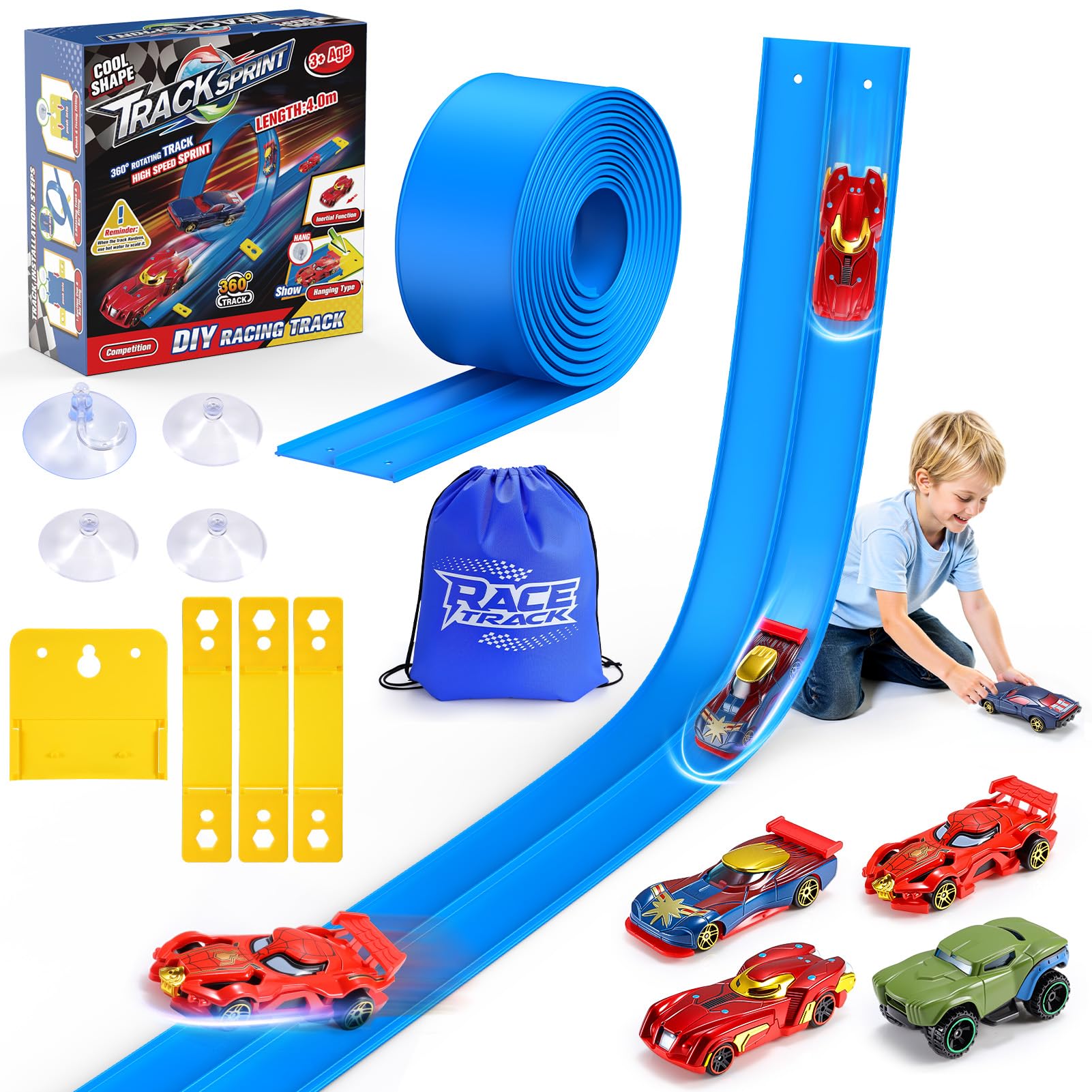 Circuit Flexible Voiture Enfant 3 4 5 6 7 8 Ans, Cadeau Enfant 3-8 Ans Garcon Circuit De Voiture Jouet Garcon 3-8 Ans Piste Voiture Flexible Jeu Garcon Cadeau Anniversaire Fille 3 4 5 6 7 8