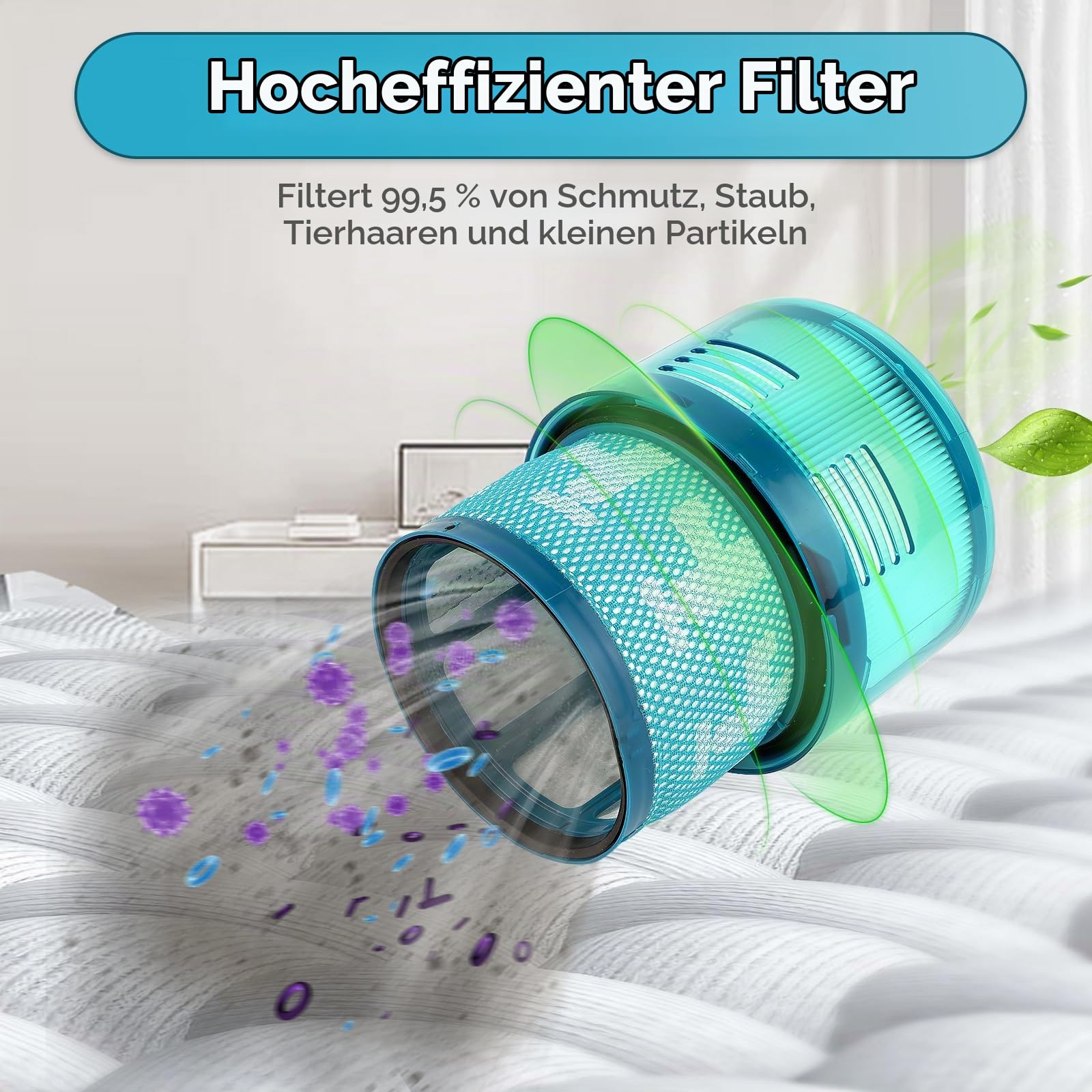 (3 Stück) Gen 5 Detect Absolute Ersatzfilter kompatibel mit Dyson Gen5Detect, Gen 5 Detect Absolute SV23, Gen 5 Outsize, Gen5 Outsize Absolute SV24 Gen5 Detect Fluffy Akku-Staubsauger Filter Gen5