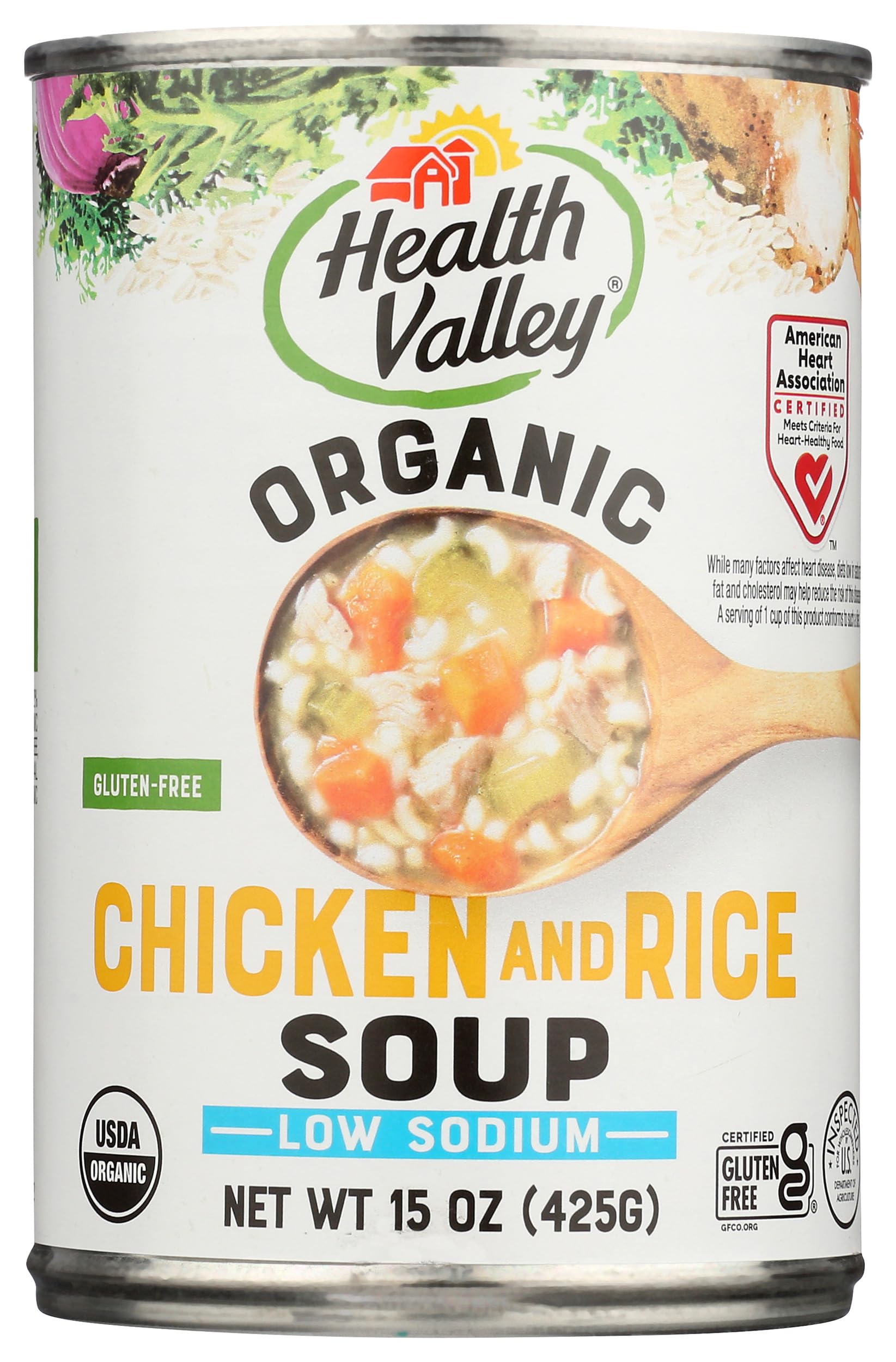 Health Valley Soup Chicken Rice No Salt, 15 oz