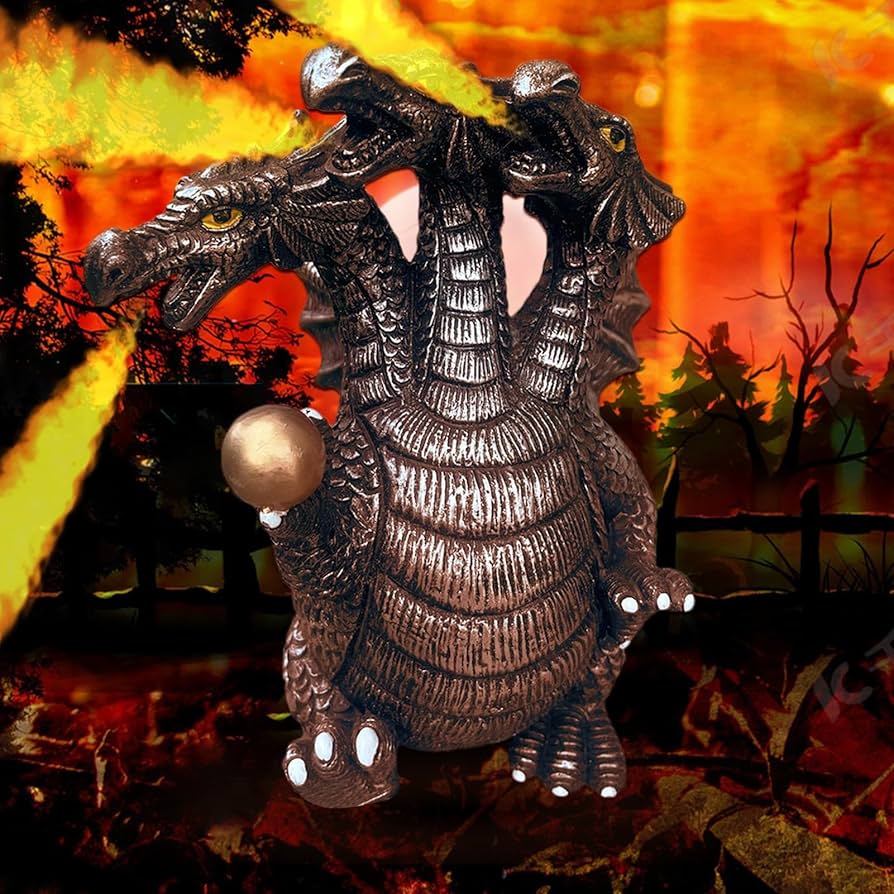 三頭龍 フィギュア 黒と赤 約30cm 三頭龍 フィギュア 黒と赤 約30cm 送料無料◇0 (ゼロ) 幻の三つ