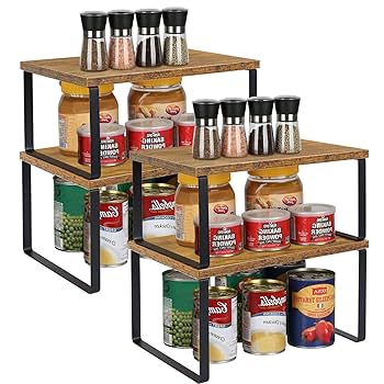 Amazon｜キッチンラック 4個セット調味料ラック 仕分け棚 拡張