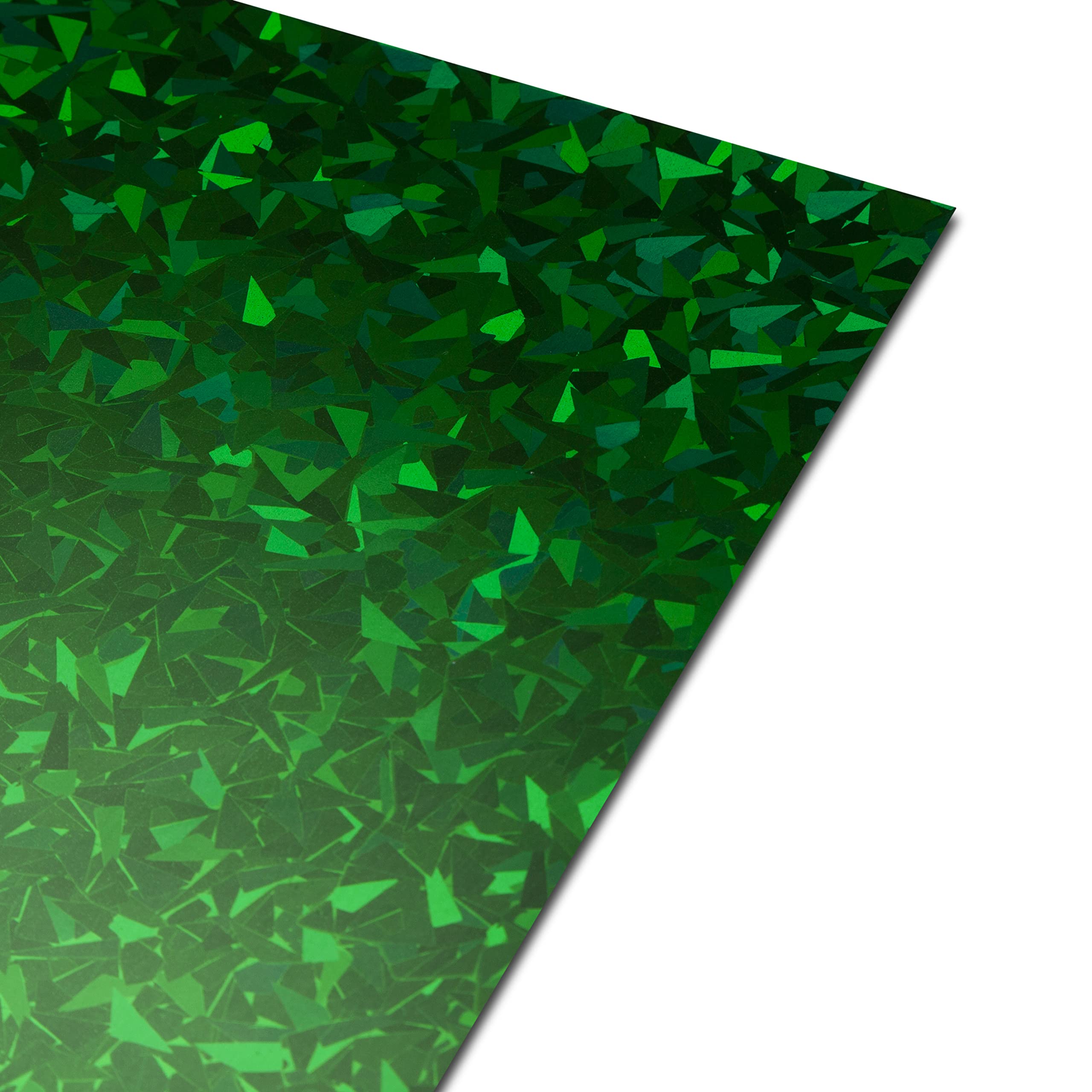 PaperCutz A4 Card Holographic - Pack Size : 10 Sheets (Green Shards)