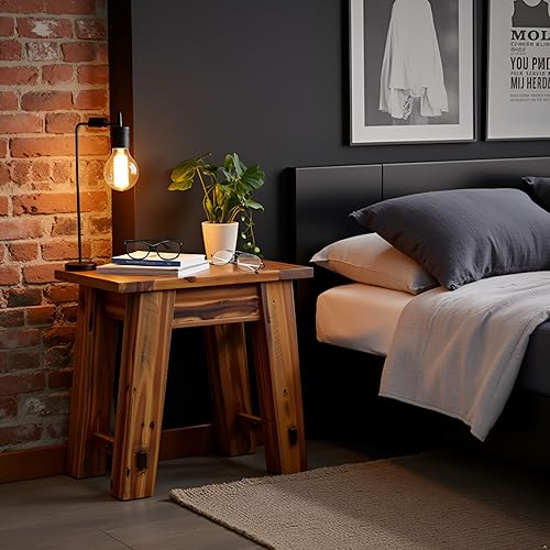 Miniatura 7 de Alaterre Furniture Durango - Mesa auxiliar de madera industrial de 27" W