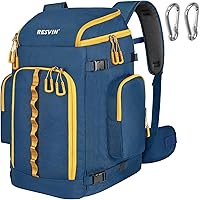 RESVIN 65L Ski Boot Bag - Waterproof 1680D Nylon Snowboard Backpack for Boots, Helmet, Goggles, Gloves & Gear