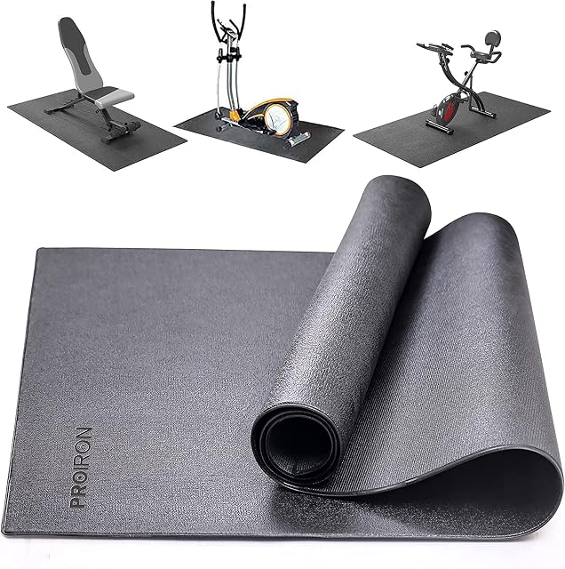 PROIRON Exercise Equipment Mat, Non-slip Noise Reduction Floor Protector Mat for Treadmills, Bikes, Rowers, Cross Trainers and Other Gym Equipment, 200cm x 92cm