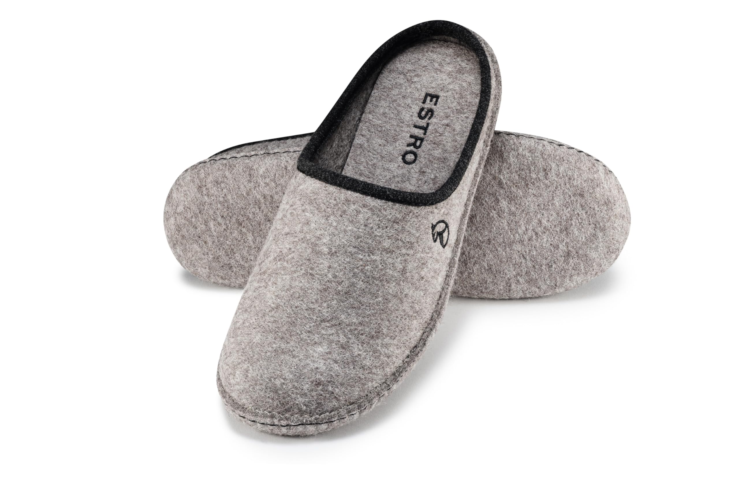 ESTRO Pantuflas de Fieltro Hombre - Pantuflas Hombre Zapatillas de Estar Por Casa Zapatillas con Suela de Fieltro WOLLFILZ