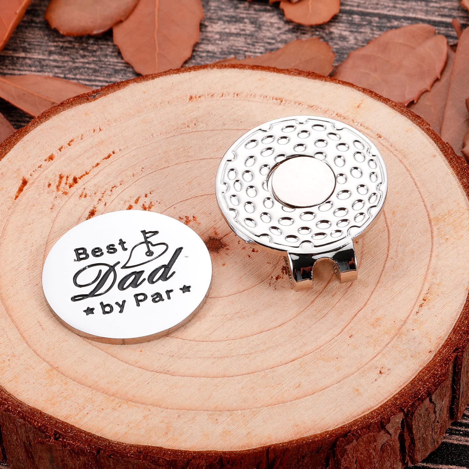 Marqueur de balle de golf magnétique pour papa, fête des pères, anniversaire, amateur de golf, cadeau pour lui, marqueur de balle de golf amusant pour papa, cadeau de Noël et d'été pour lui