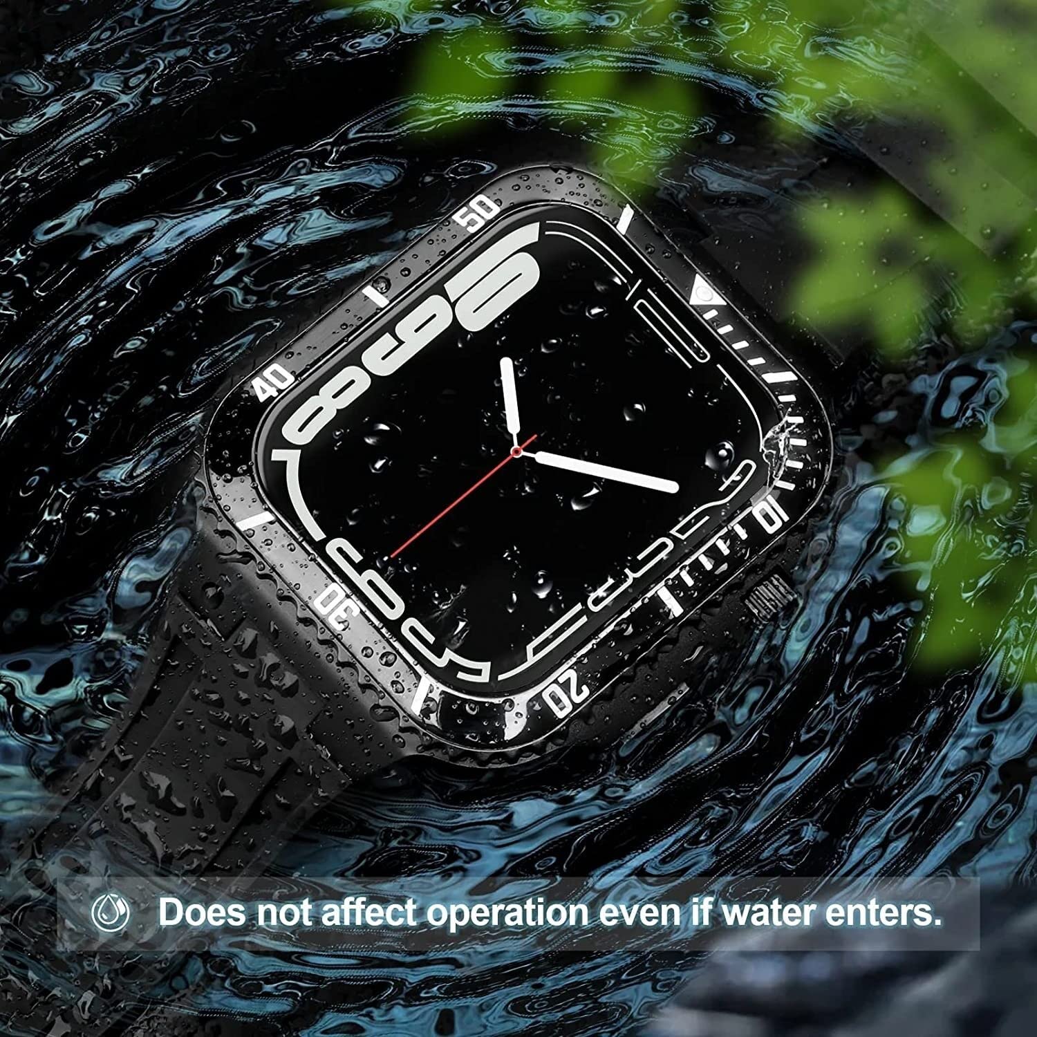Modified Kit Metall-Uhrengehäuse mit Band, für Apple Watch Serie 8, 7, 44 mm, 45 mm, Edelstahl-Uhrenabdeckung + Armband, Nachrüst-Set, Zubehör, für iWatch 6, 5, 4, SE Serie