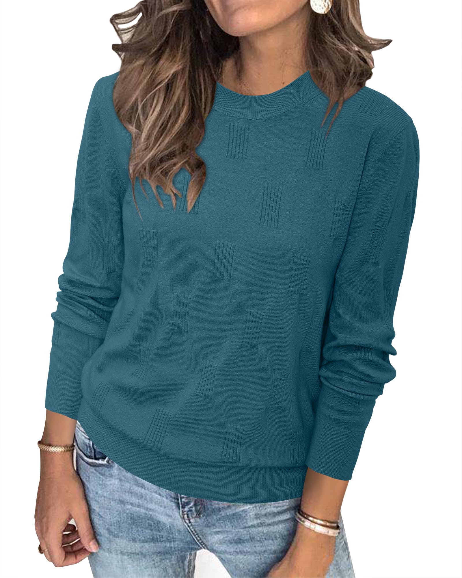 Arach&Cloz Pullover Damen Kurzarm Langarm Elegant Frühjahr Sommer Winter Strickpullover Rundhals Pulli Sweatshirt