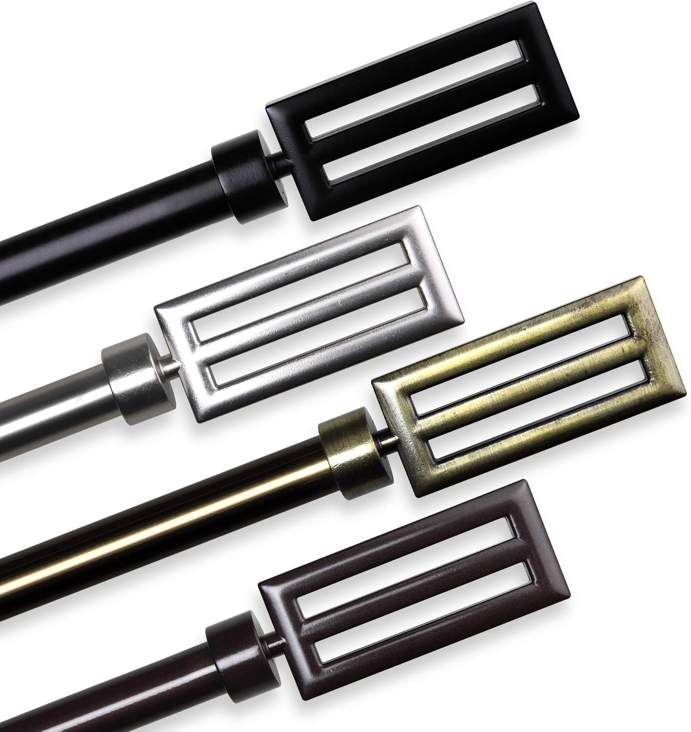 Rod Desyne Sterling Curtain Rod, 120-170", Cocoa