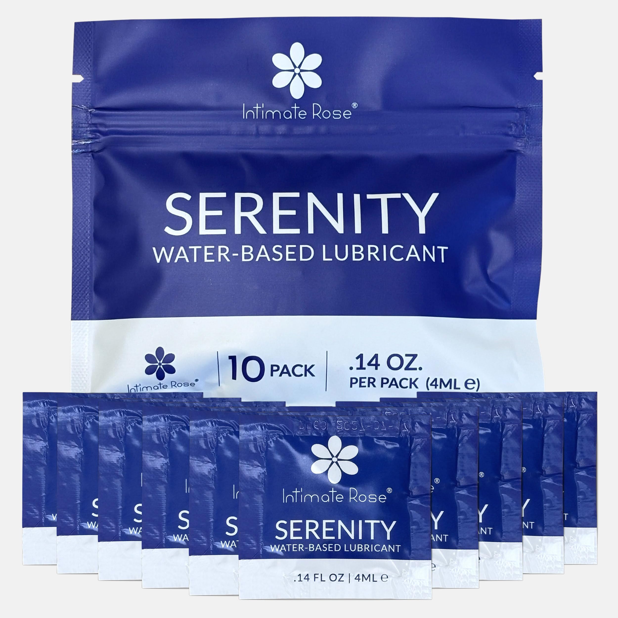 Water-Based Lubricant Travel Pack: 10 Discreet Single-Use Sachets (Non-Staining)