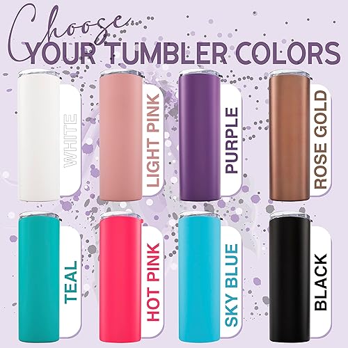 Miniatura 4 de Be Burgundy Set of 3, Personalized Bridesmaids Tumblers with Names & Titles, 8 Colors, Engraved 20 Oz Skinny Tumbler with Straw Set, Bridesmaid