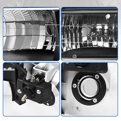 Miniatura 8 de DWVO Conjunto de luz de cabeza y luz trasera compatible con Chevrolet Suburban 2000-2006, Chevrolet Tahoe 00-06 - OE reemplaza las luces traseras de