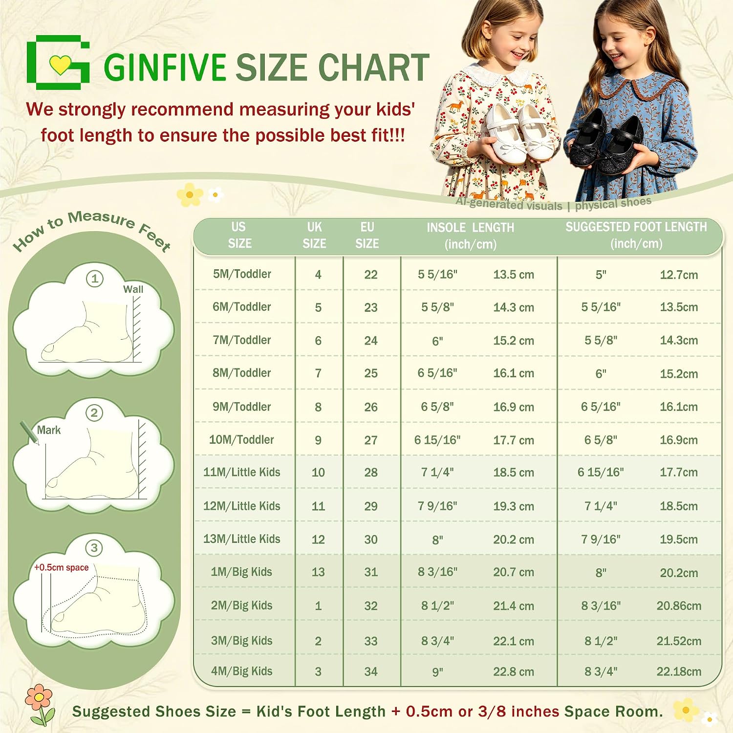 GINFIVE Toddler Girls Sneakers Little Girls Slip On Shoes Glitter Sneakers Toddler