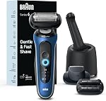 Braun Electric Razor for Men Series 6, Beard Shaver, Electric Shaver, GentleFlex, SkinGentle Foil, with Precision Trimmer, S6 6120s, 1 item