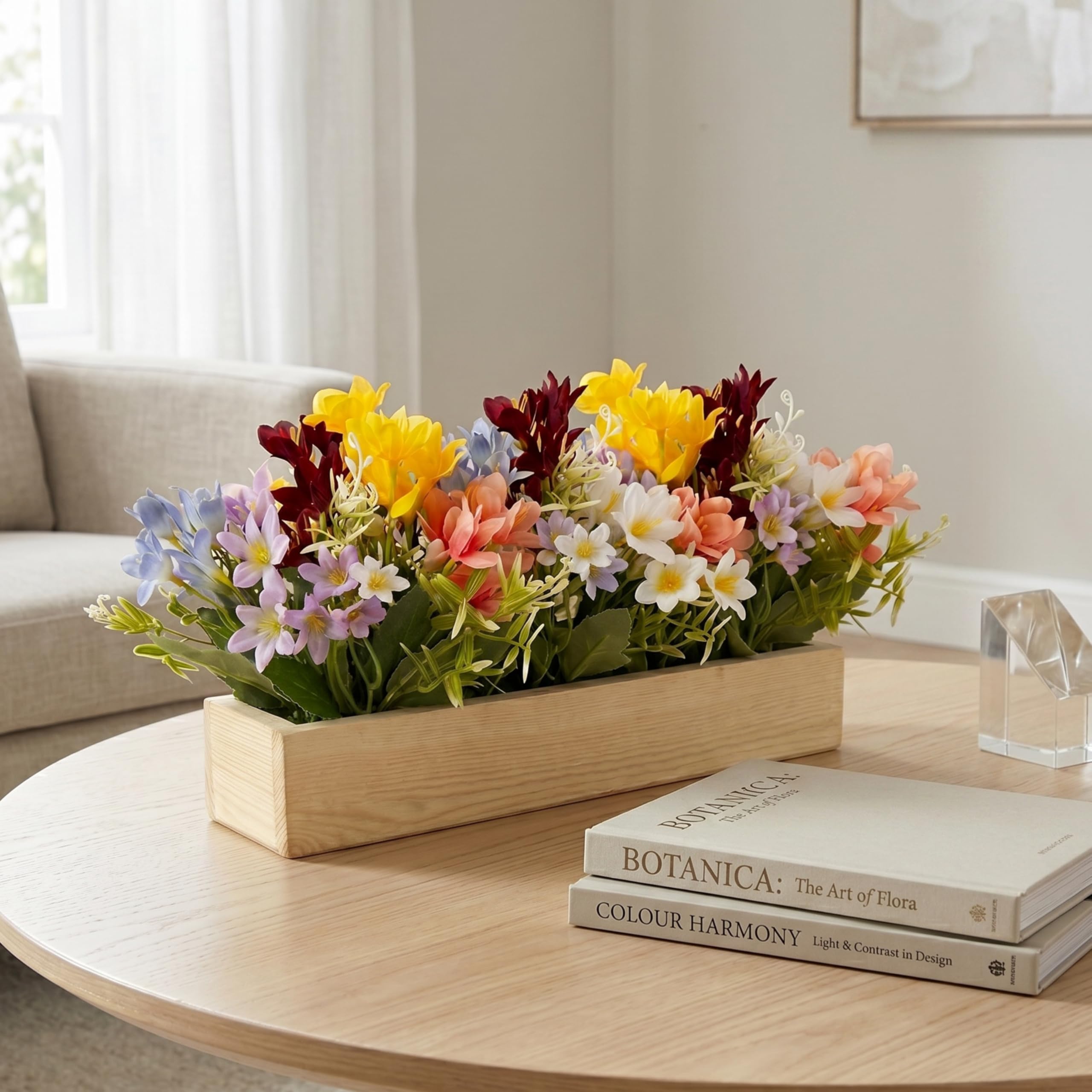 Red Flower Arrangement - Realistic Floral Decor -14