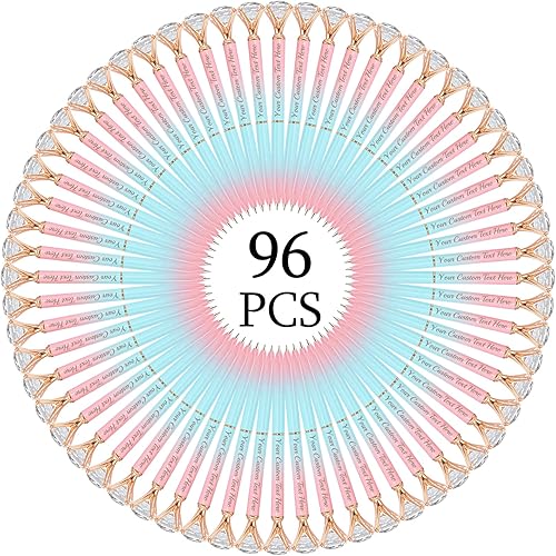 Farmelov Bolígrafos personalizados a granel con grabado sin nombre, bolígrafos de diamantes personalizados, texto personalizado, regalos