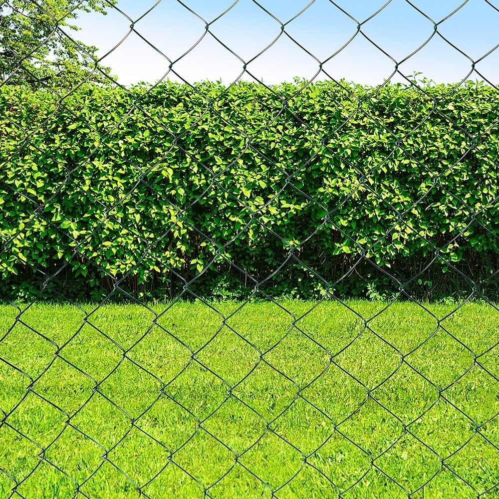 Garmix Maschendrahtzaun Gartenzaun Maschendraht Viereckgeflecht Grün 60x60mm 2,6mm (120cm x 25m)
