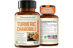 Chamomile Sleep Capsules: Organic Turmeri chamomile for Deep Sleep