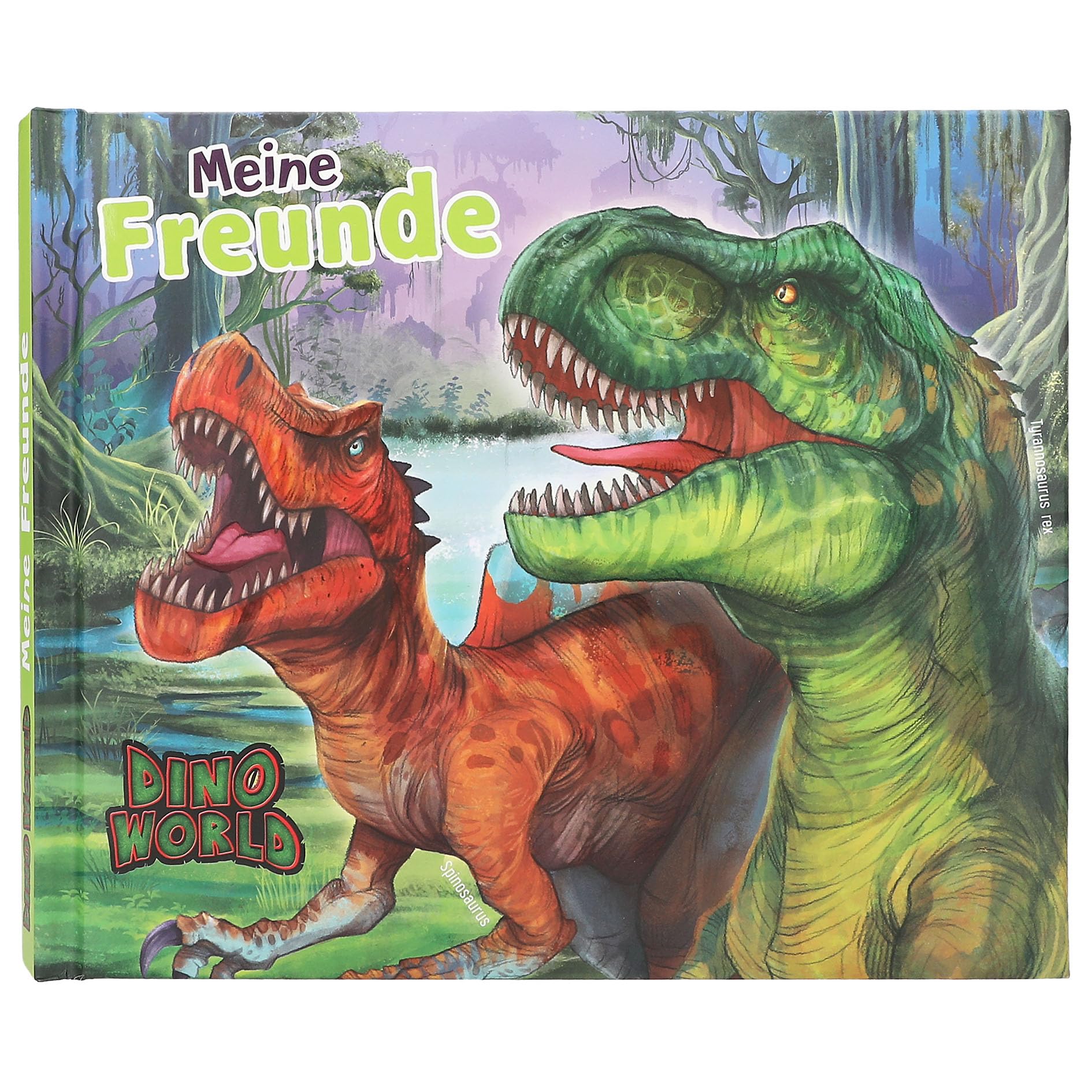 Depesche 13201 Dino World Motivos de Dinosaurios y Arco Iris, Libro de la Amistad con 108 páginas para Escribir y Decorar, Multicolor