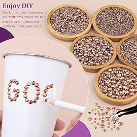 Resin Jelly Rhinestones for Crafting with B7000 Jewelry Glue, 1 Box Champagne Flatback Crystal with 3Pcs 10ml Glue, Bedazzling Non Hotfix Gems for DIY Tumblers Clothing Shoes Manicure